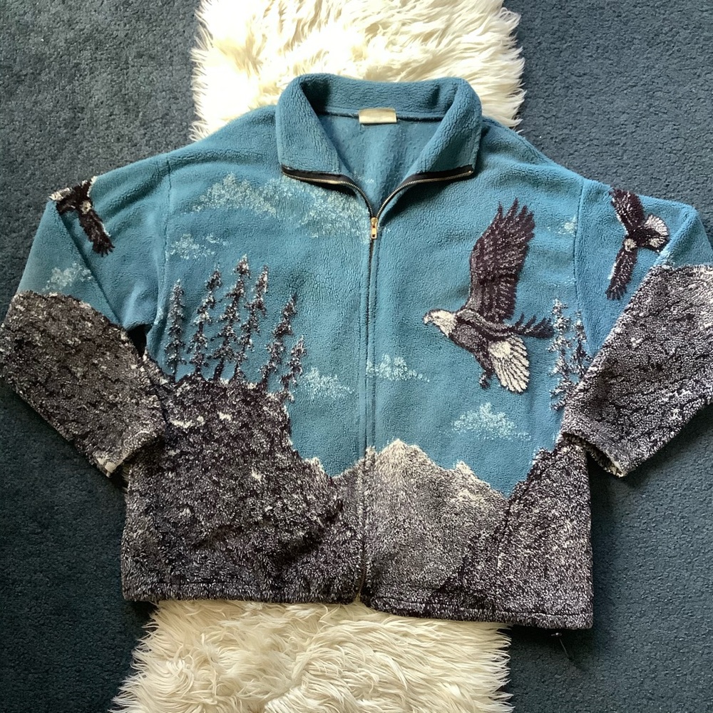 BOGO⚡️Vintage eagle mountain fleece zip up